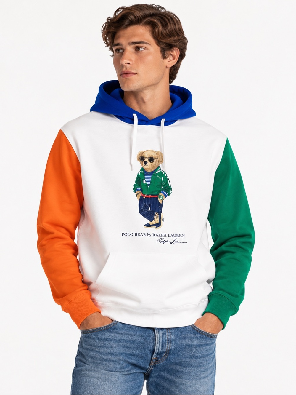 Polo Ralph Lauren Men's L Polo Bear Colourblock Hoodie BNWOT